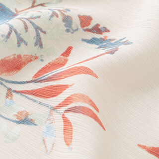 Crêpe polyester à fleurs – rosé, 