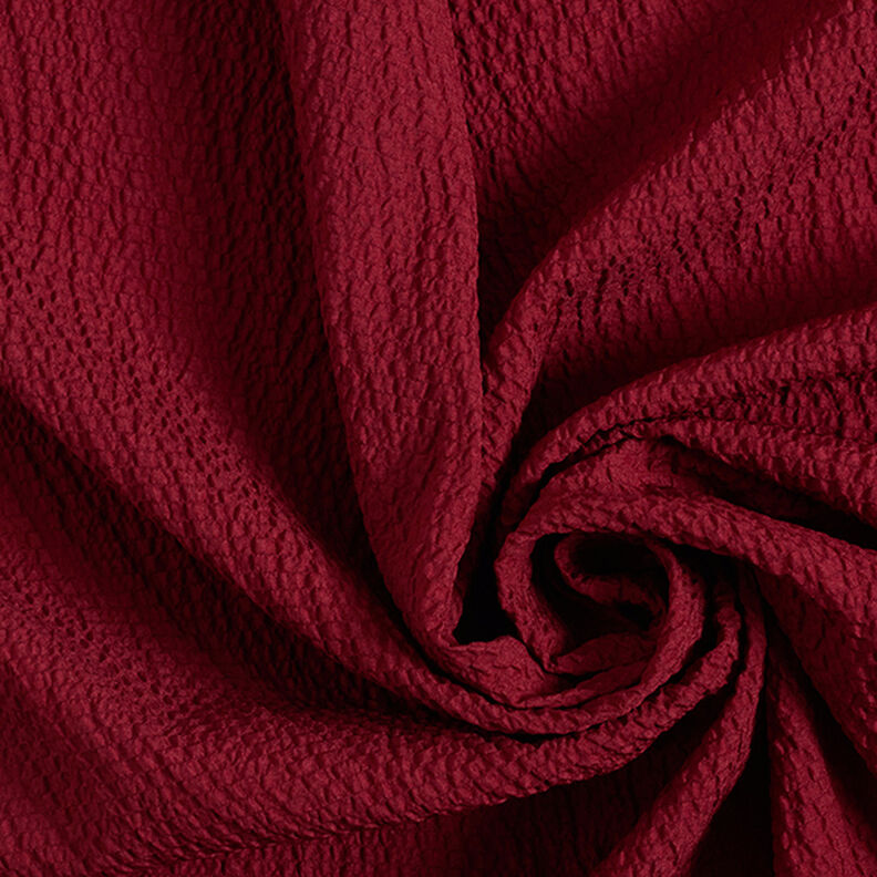 Cloqué léger uni – rouge bordeaux,  image number 3