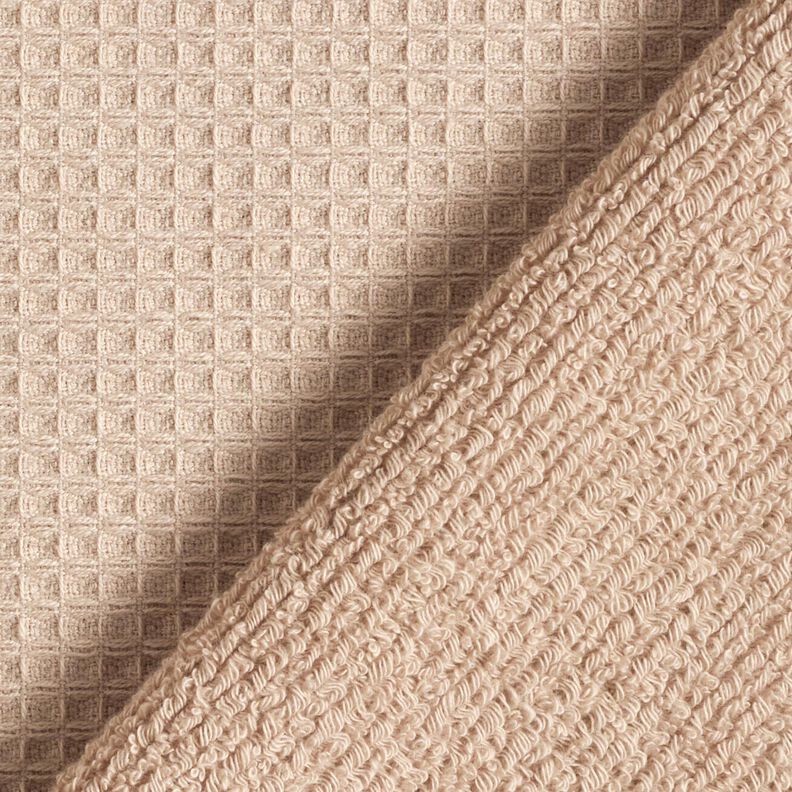 Tissu éponge/Nid d’abeille Uni – taupe clair, image number 5