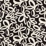 Crêpe de viscose avec fleurs hawaïennes peintes – noir/ivoire,  thumbnail number 1