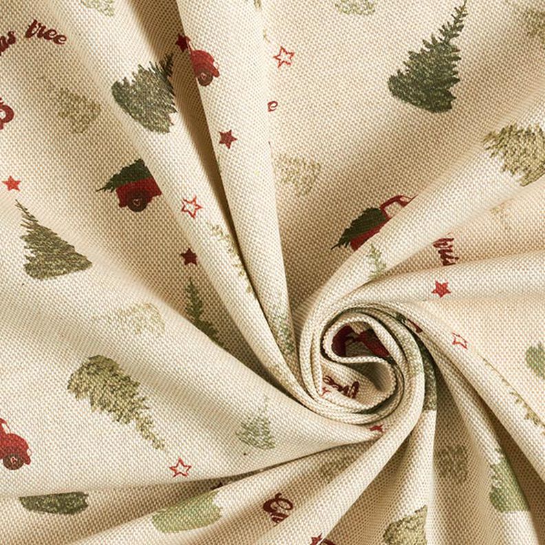 Tissu de décoration Semi-panama Christmas Tree – anémone/kaki clair,  image number 3