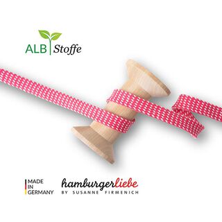 Cordon tressé bio Twist Me Dots [ 15 mm ] | Albstoffe – rose vif, 