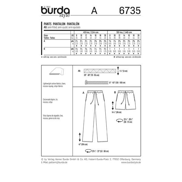 Pantalon, Burda 6735,  image number 5