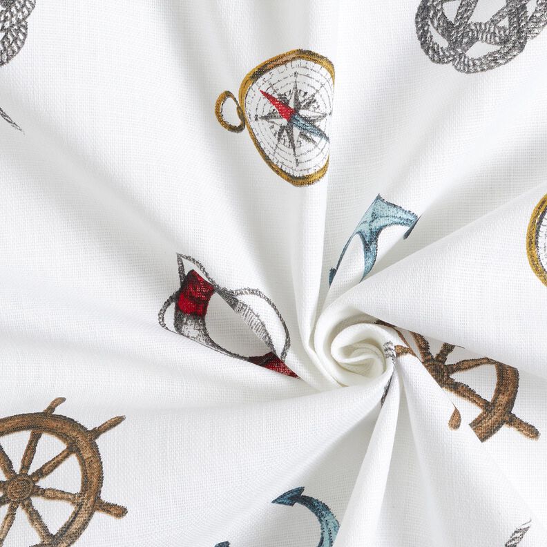 Tissu de décoration Panama Maritime – blanc,  image number 3