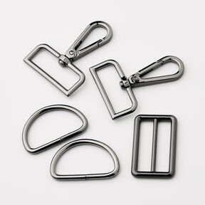 Accessoires pour sacs Set [ 5-pi&egrave;ces | 38 mm] &ndash; anthracite, 