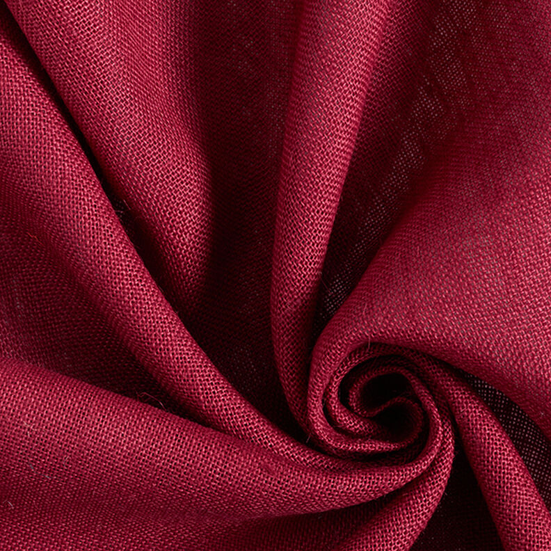 Tissu de décoration Jute Uni 150 cm – rouge foncé,  image number 1