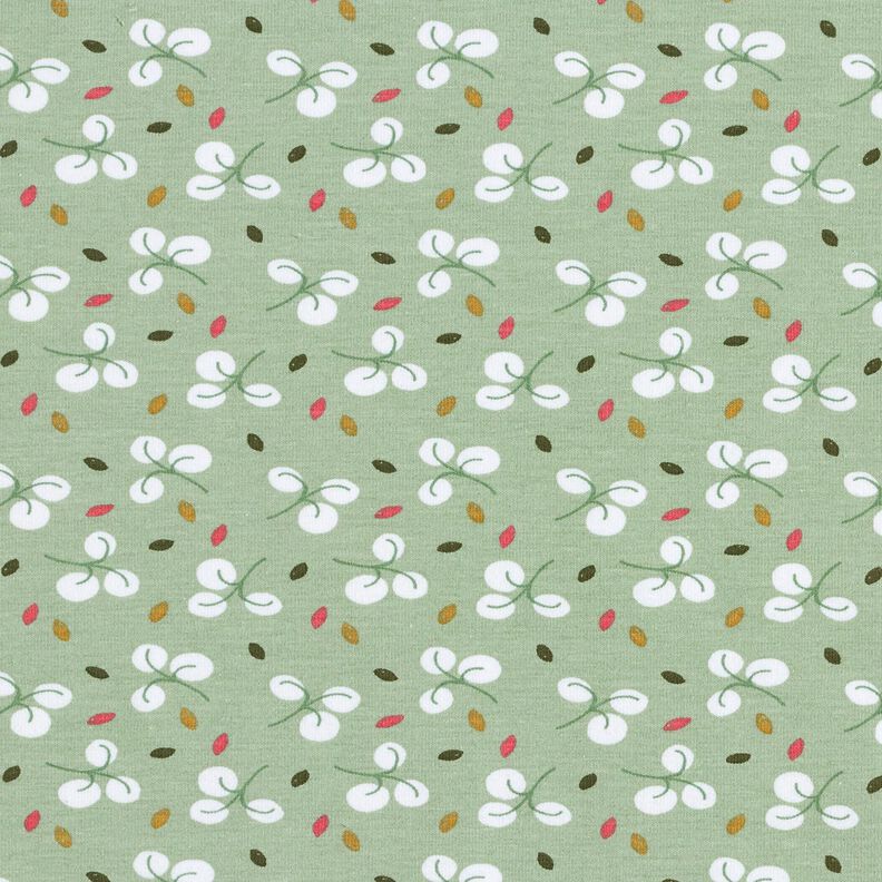 Jersey coton Branches et petits points – roseau, image number 1