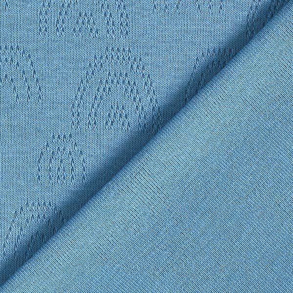 Jersey maille fine Motif à trous Arc-en-ciel – bleu jean – Échantillon,  image number 4