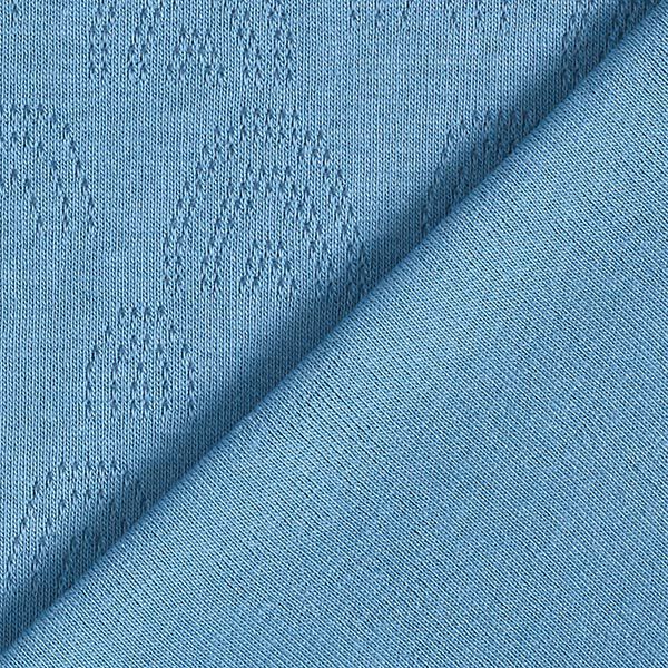 Jersey maille fine Motif à trous Arc-en-ciel – bleu jean – Échantillon, image number 4