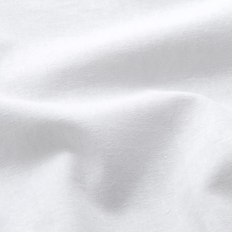 Lin et coton mélangé lavé – blanc,  image number 2