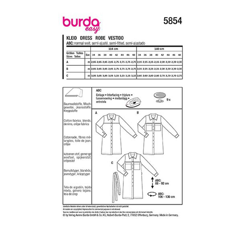 Robe | Burda 5854 | 34-48,  image number 12