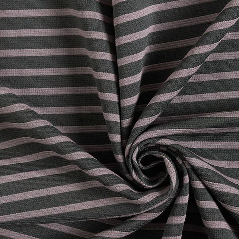Jersey jacquard Rayures – gris mauve/anthracite, image number 3