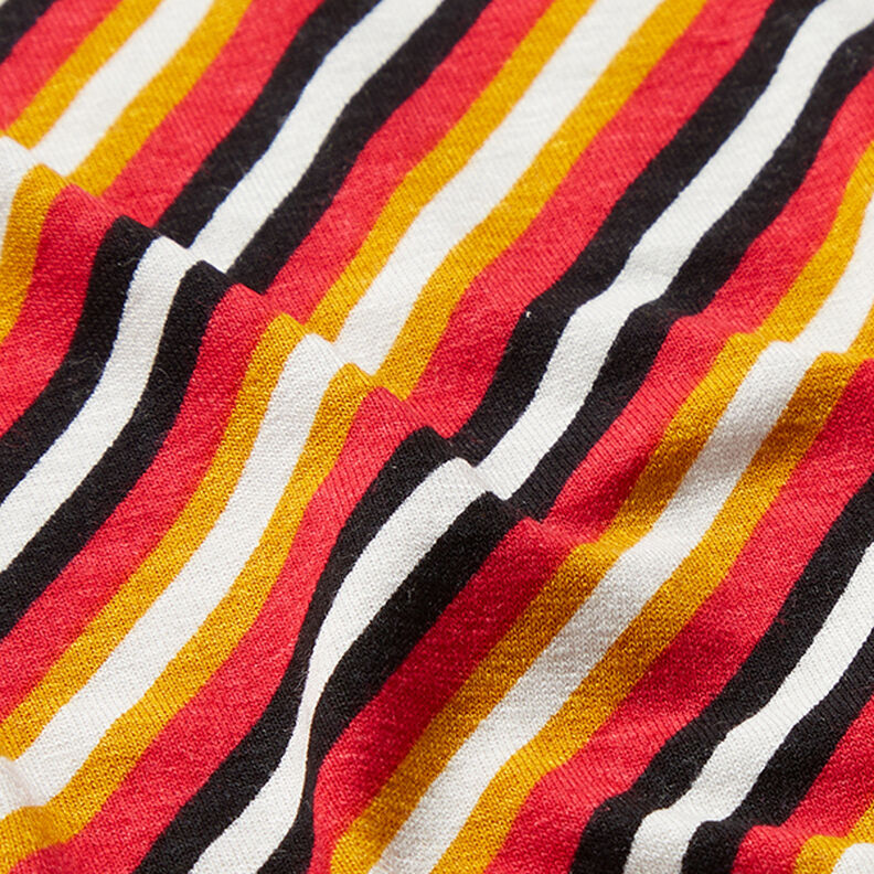 Jersey viscose Rayures diagonales – blanc, image number 2