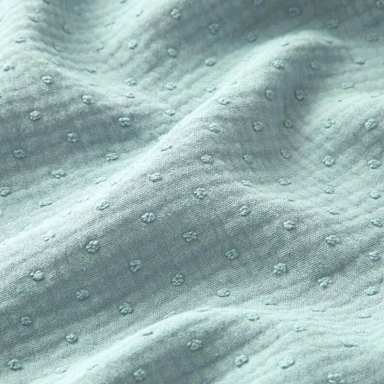 Tissu double gaze de coton dobby – menthe,  image number 2