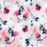 Tissu viscose Impression numérique fleurs abstraites à l'aquarelle – rose clair/turquoise,  thumbnail number 1