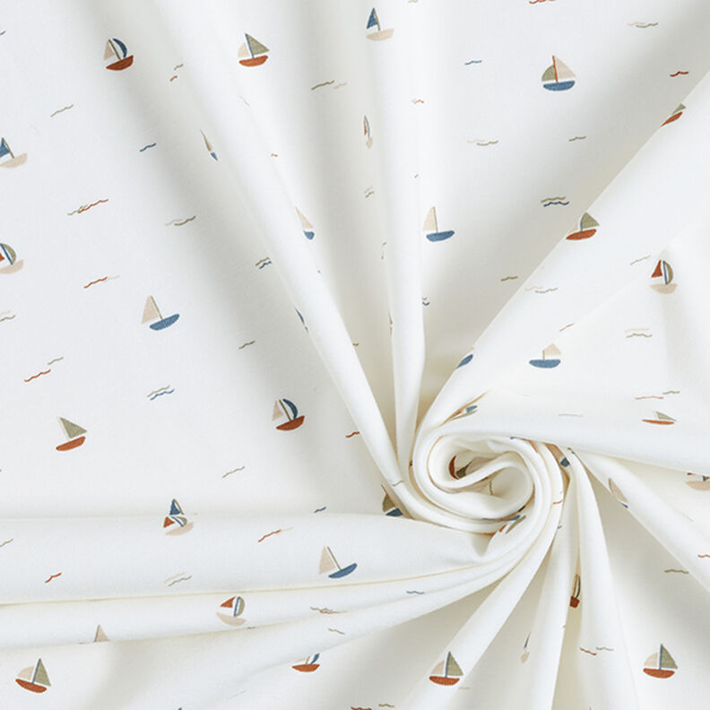 Jersey coton Petits bateaux à voile – écru,  image number 3