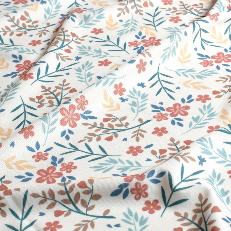 Tissus pour maillot de bain UPF50 Vrilles de fleurs – écru/or rose,  image number 2