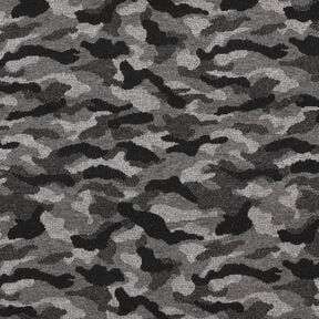 Maille jacquard Camouflage métallisé – noir/argent métallisé, 