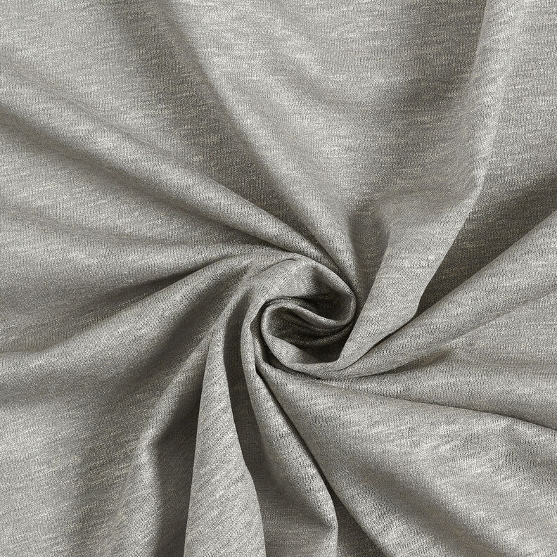 Jersey de lin chiné scintillant – gris éléphant/argent,  image number 4