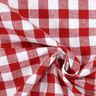 Tissu en coton Vichy à carreaux 1 cm – rouge/blanc,  thumbnail number 2