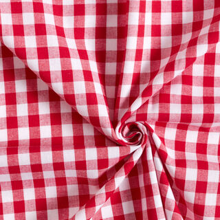 Tissu en coton Vichy - 1 cm – chili, 