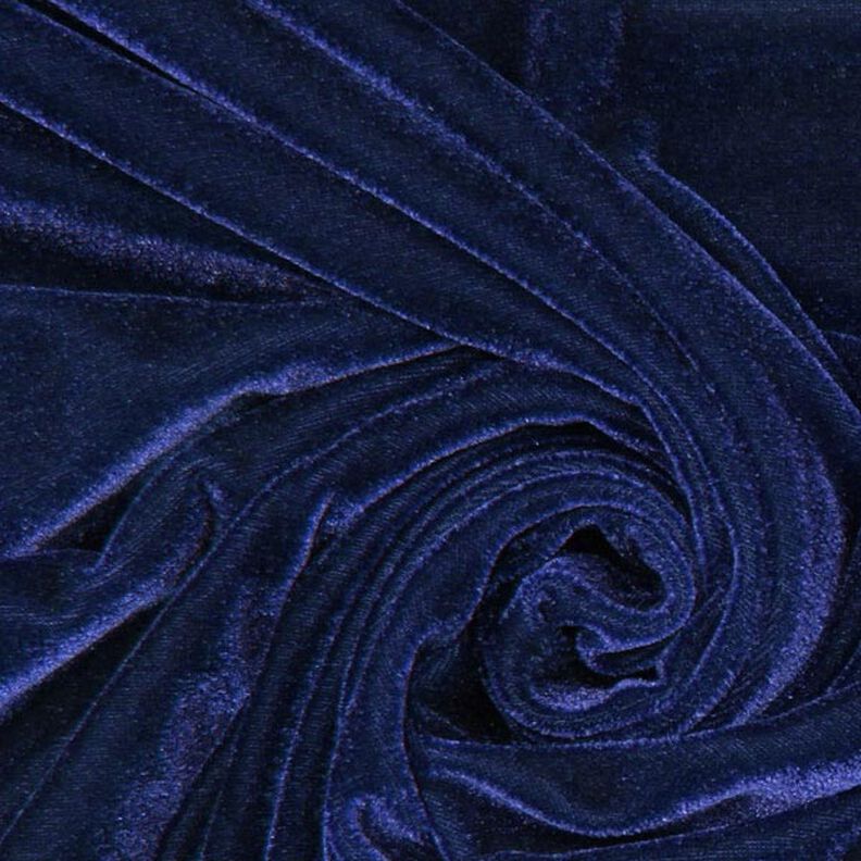 Velours stretch bleu marine,  image number 2