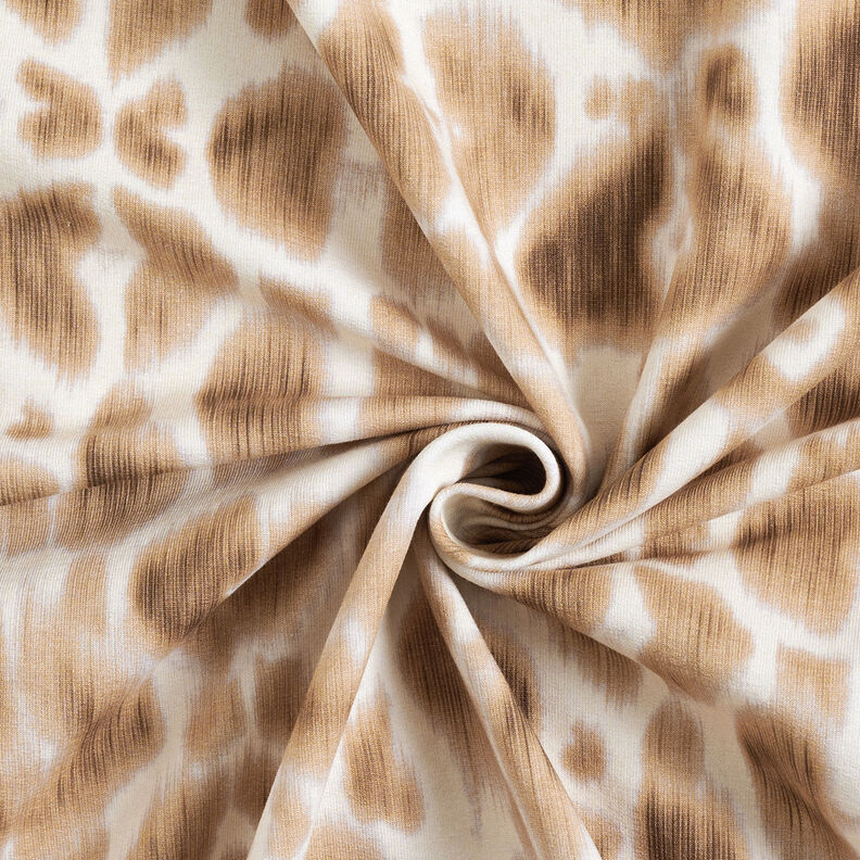GOTS French Terry Batik motif léopard | TCC x LOOKS by Wolfgang Joop – brun faon/crème,  image number 5
