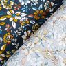 Tissu en coton Cretonne Petites fleurs – jaune soleil/bleu marine,  thumbnail number 4