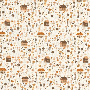 Jersey coton Petites maisons dans le prés – écru, 