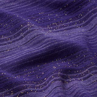 Jersey pailleté Rayures – lilas bleu, 