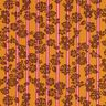 Tissu en coton Cretonne Fleurs sur rayures – jaune curry/pourpre,  thumbnail number 1