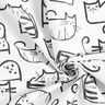 Tissu en coton Cretonne Esquisses de chats – noir/ivoire,  thumbnail number 3