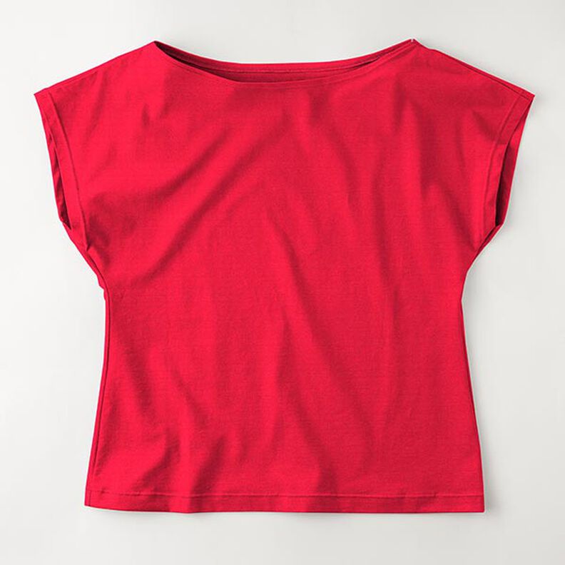 Jersey coton Medium uni – rouge,  image number 8