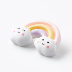 Bouton à tige arc-en-ciel [Ø 26 mm] – rose clair/blanc, 