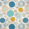 Tissu de décoration Semi-panama Cercles – bleu,  thumbnail number 1