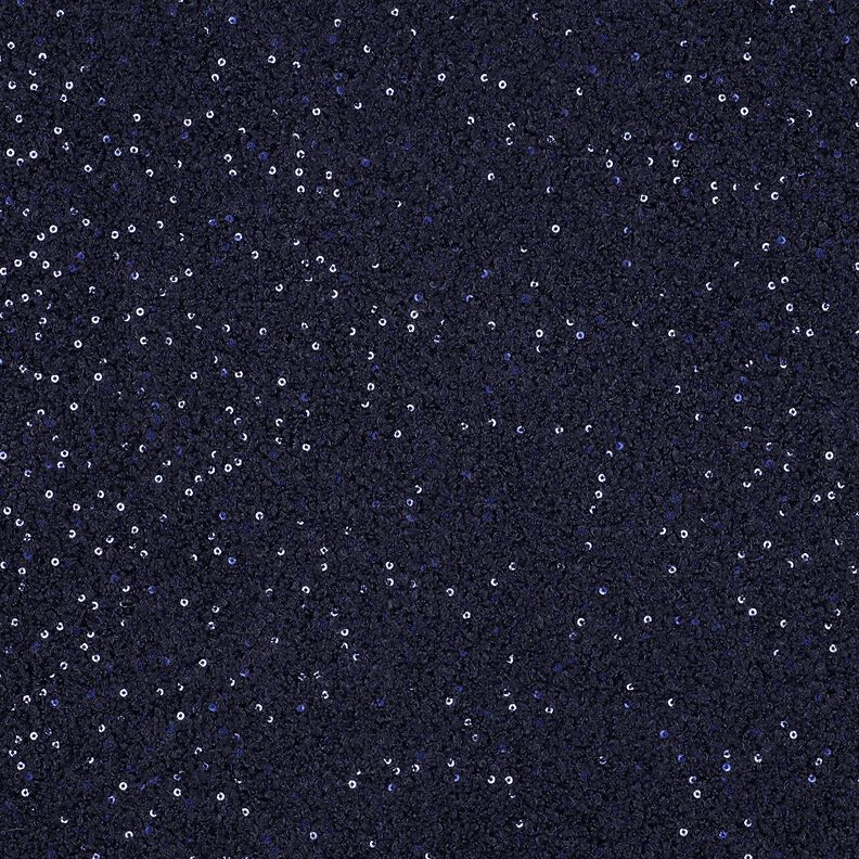 Tricot Bouclé Paillettes Uni | Poppy Fabrics – bleu nuit, image number 1
