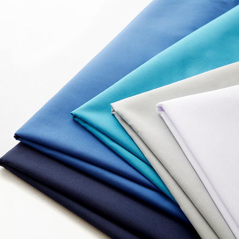 Tissu en polyester et coton mélangés, facile d’entretien – bleu roi,  image number 4