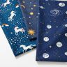 Tissu de décoration Constellations Glow in the Dark – bleu marine/jaune clair,  thumbnail number 6