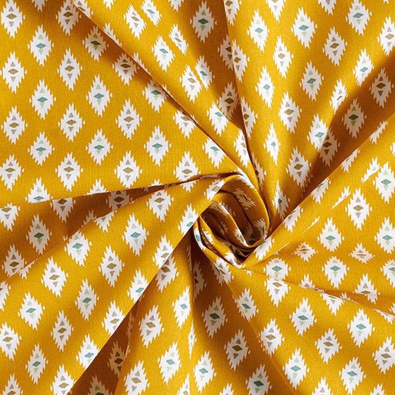 Tissu en coton Cretonne Losanges abstraits – moutarde,  image number 3