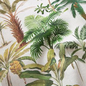 Tissu d’extérieur Canvas palmiers – nature/olive clair, 