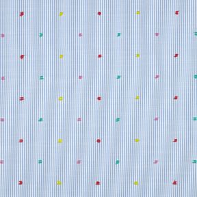 Batiste de coton fin Dobby et rayures | Poppy Fabrics – bleu clair/blanc, 