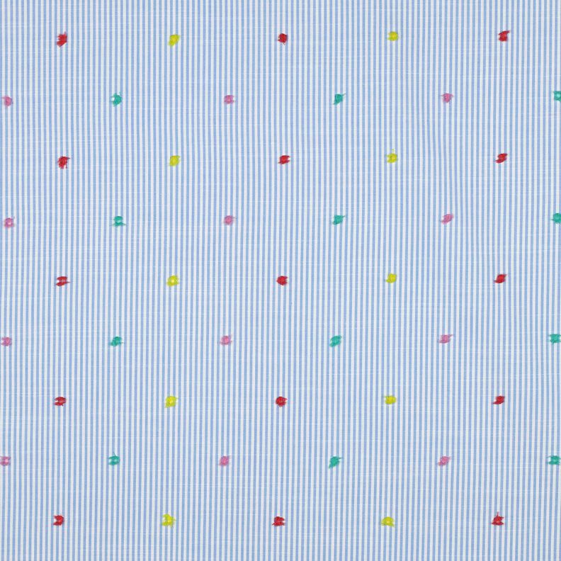 Batiste de coton fin Dobby et rayures | Poppy Fabrics – bleu clair/blanc,  image number 1