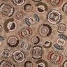 Tissu de décoration Jacquard Mandala élégant – taupe foncé/bordeaux,  thumbnail number 1
