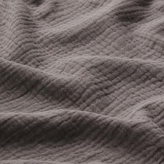 GOTS Tissu double gaze de coton | Tula – gris foncé, 