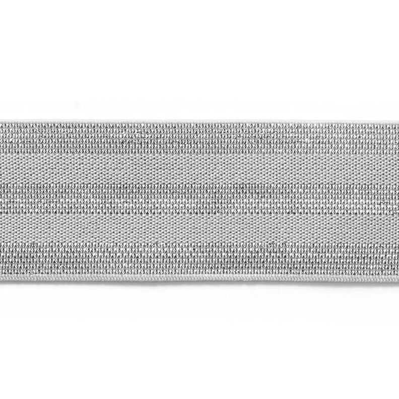 Ruban élastique à rayures [40 mm] – gris clair/argent,  image number 1