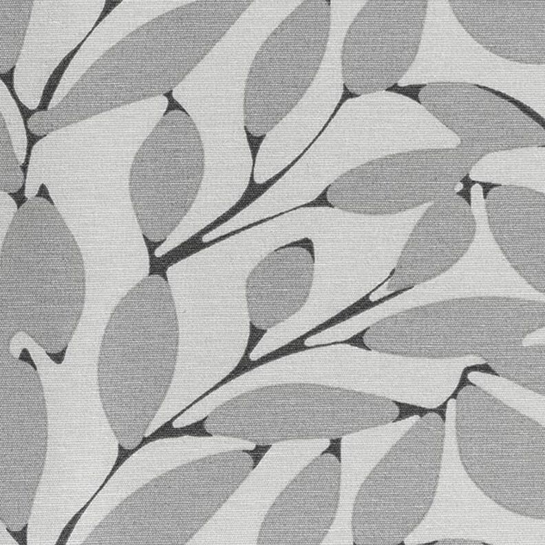 Tissu décoratif Toile Feuilles floues – gris brume/gris,  image number 5