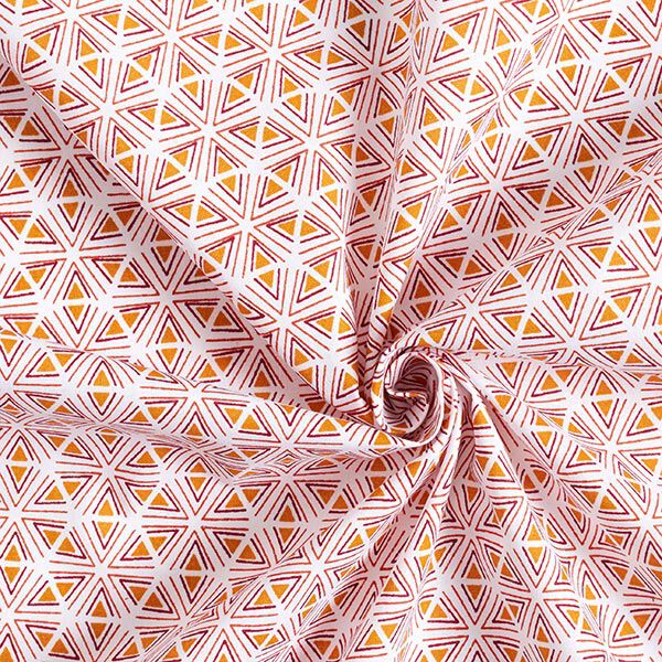Tissu en coton Cretonne Formes géométriques – blanc/jaune curry,  image number 3