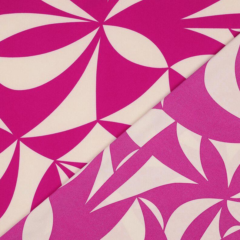 Tissu chemisier stretch à motifs géométriques | Poppy Fabrics – pourpre/noix de cajou,  image number 4