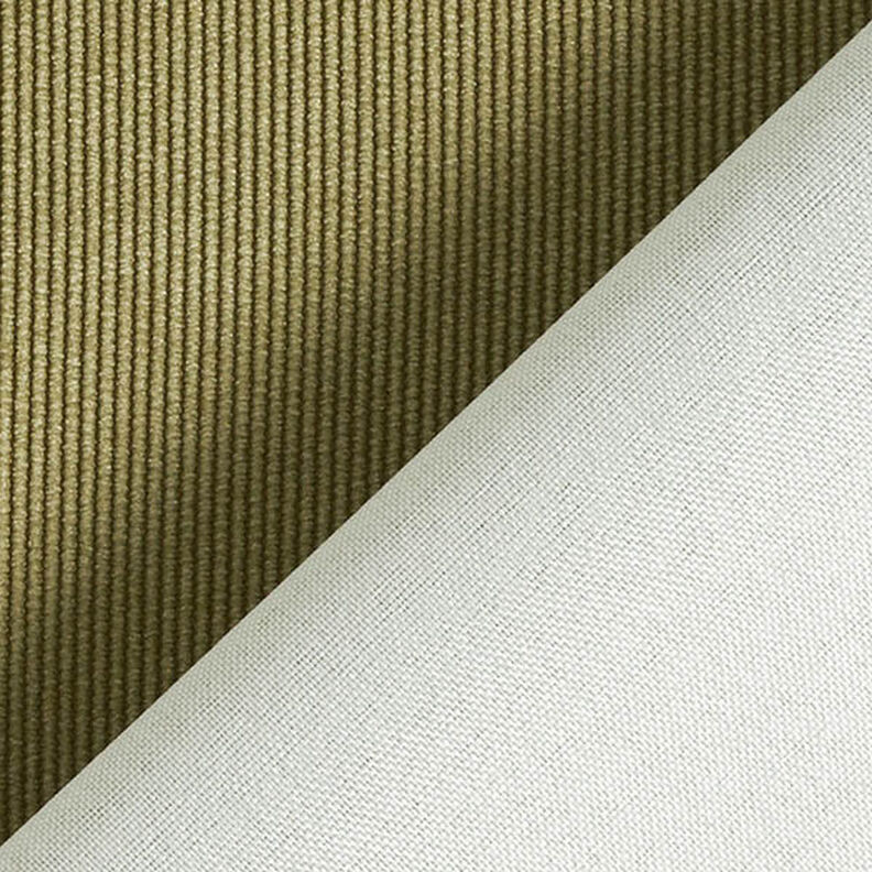 Tissu de revêtement Velours milleraies – olive clair, image number 3