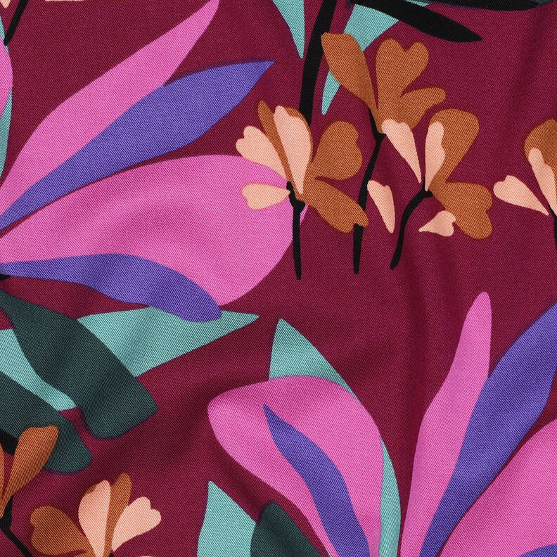 Tissu en viscose stretch Spring Garden | Nerida Hansen – mauve/sapin bleu,  image number 2
